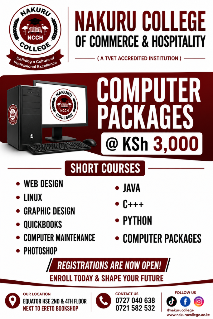 ENROLL FOR COMPUTER PACKAGES THIS JULY -SEPT