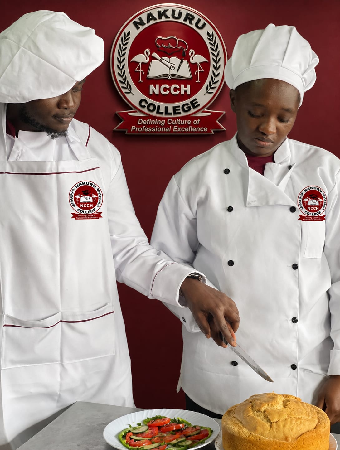 Students receiving support at Nakuru College