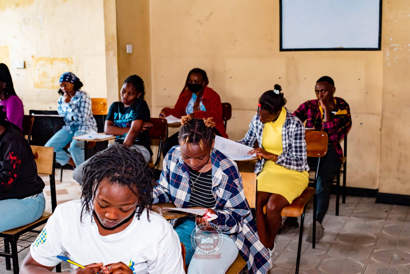 Nakuru College students taking part in college activities