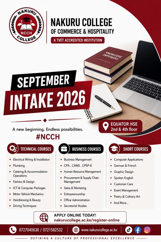 SEPTEMBER INTAKE NOW ONGOING!!!